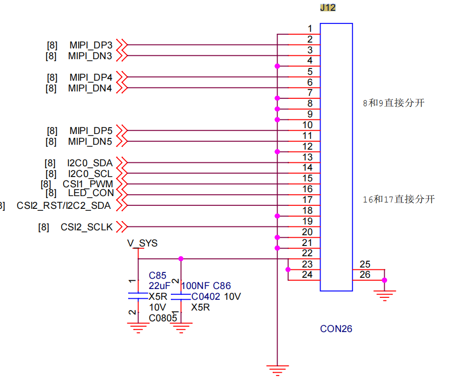 MIPI / I2C0 / CSI2(J12)—— 图像接入与补光调光